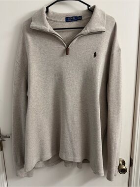 Polo by Ralph Lauren Light Beige Quarter-Zip Pullover